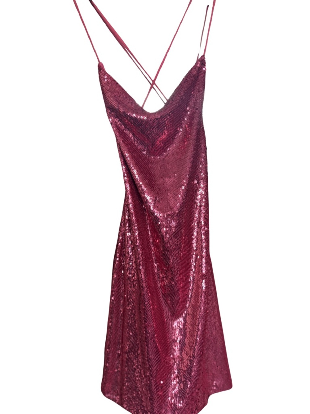 Sequin Slip Dress in Pink